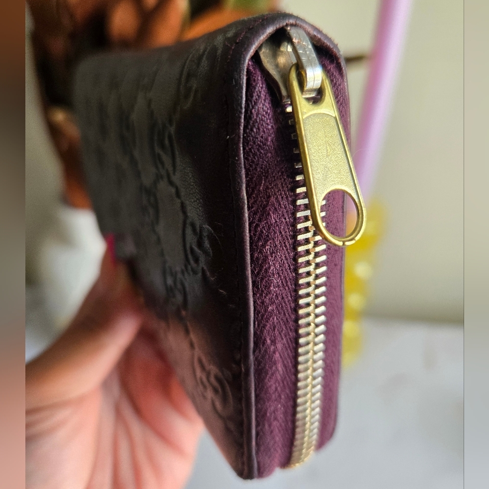 GUC Gucci Guccissima Brown Leather Long Continental Zip-around Wallet - Picture 7 of 14